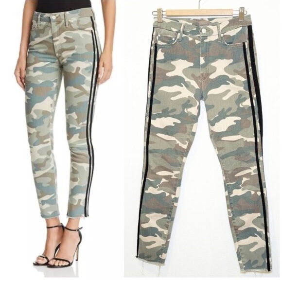 Mother Looker High rise Camo Track Stripe size 26 - Picture 1 of 16